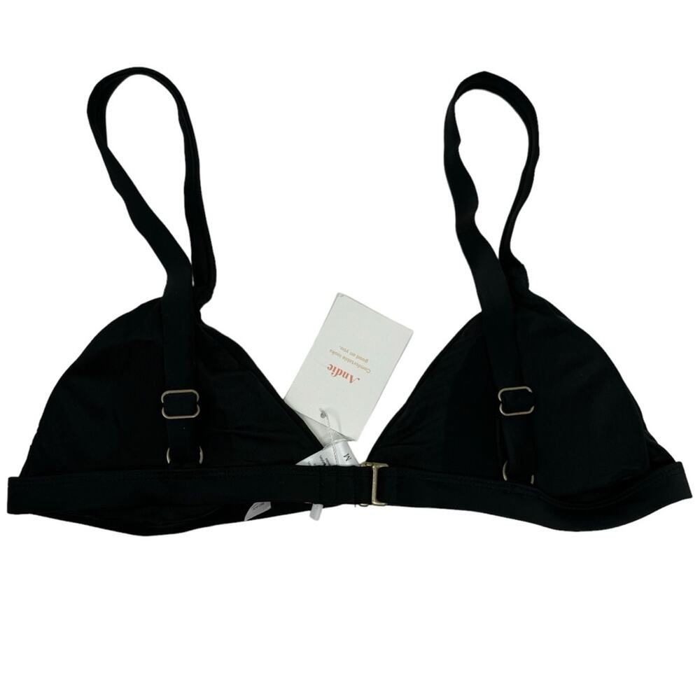 Andie Swim The Caicos Triangle Bikini TopnBlack‎ Adjustable Cups Size M NEW - Picture 4 of 14